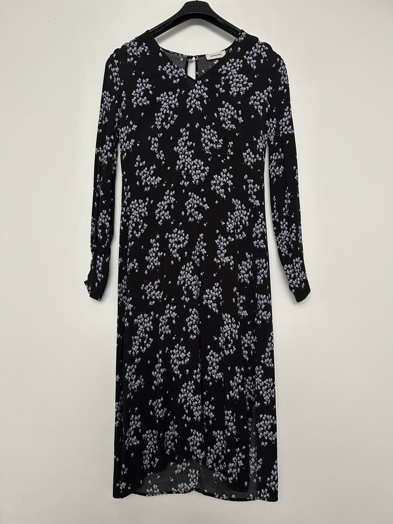 Modström jurk met bloemenprint, Kleding | Dames, Jurken, Zwart, Ophalen of Verzenden, Zo goed als nieuw, Maat 36 (S)