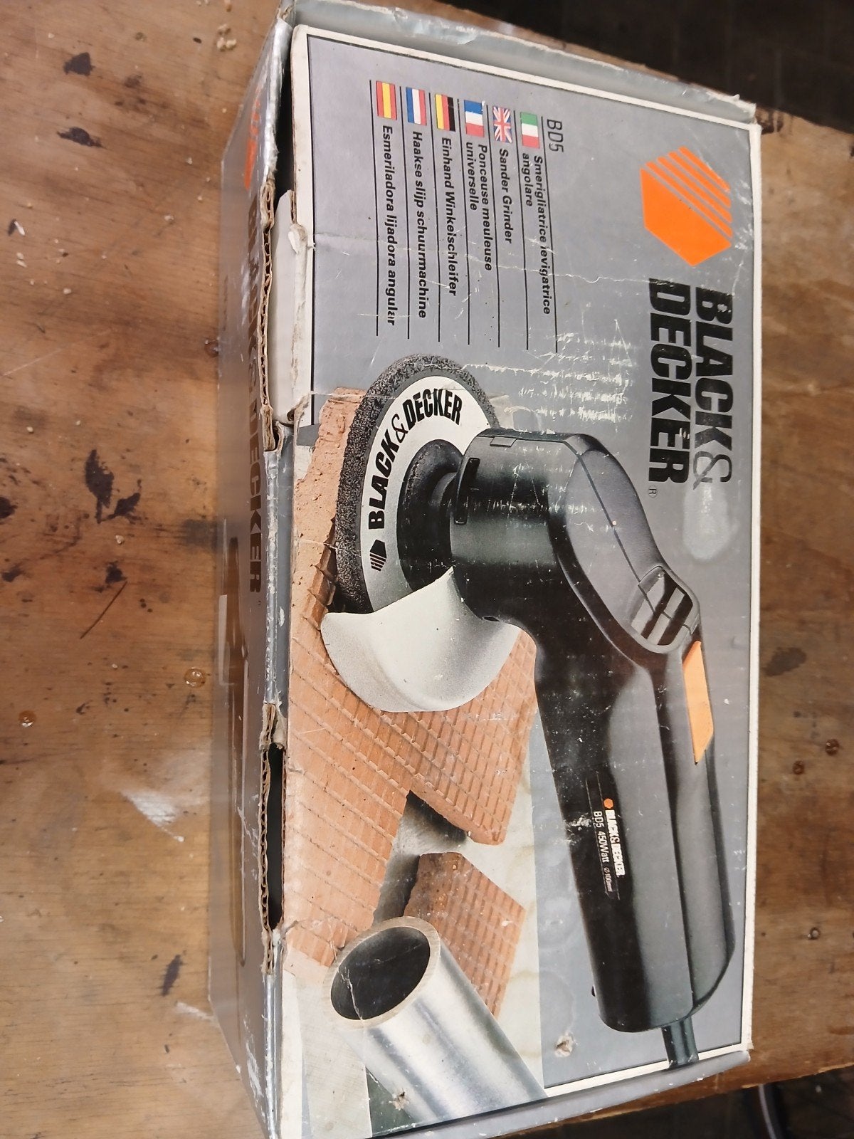Black & Decker BD5 Haakse Slijpmachine - 450W, Ophalen of Verzenden, Gebruikt, Minder dan 700 watt, Haakse handslijpmachine