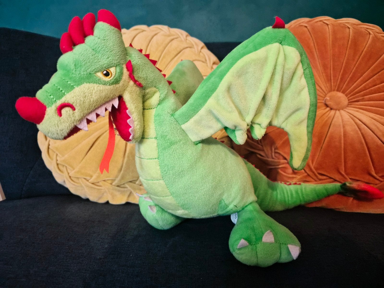 Gratis: Efteling Draak knuffel - Zo goed als nieuw, Ophalen, Groen, Overige typen, Met label