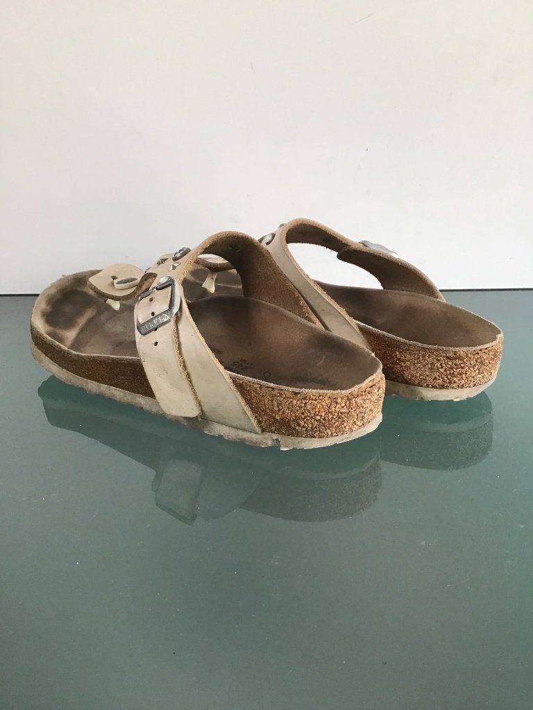 Birkenstock Gizeh 38 | Beige | Gratis verzenden, Slippers, Verzenden, Beige, Gedragen