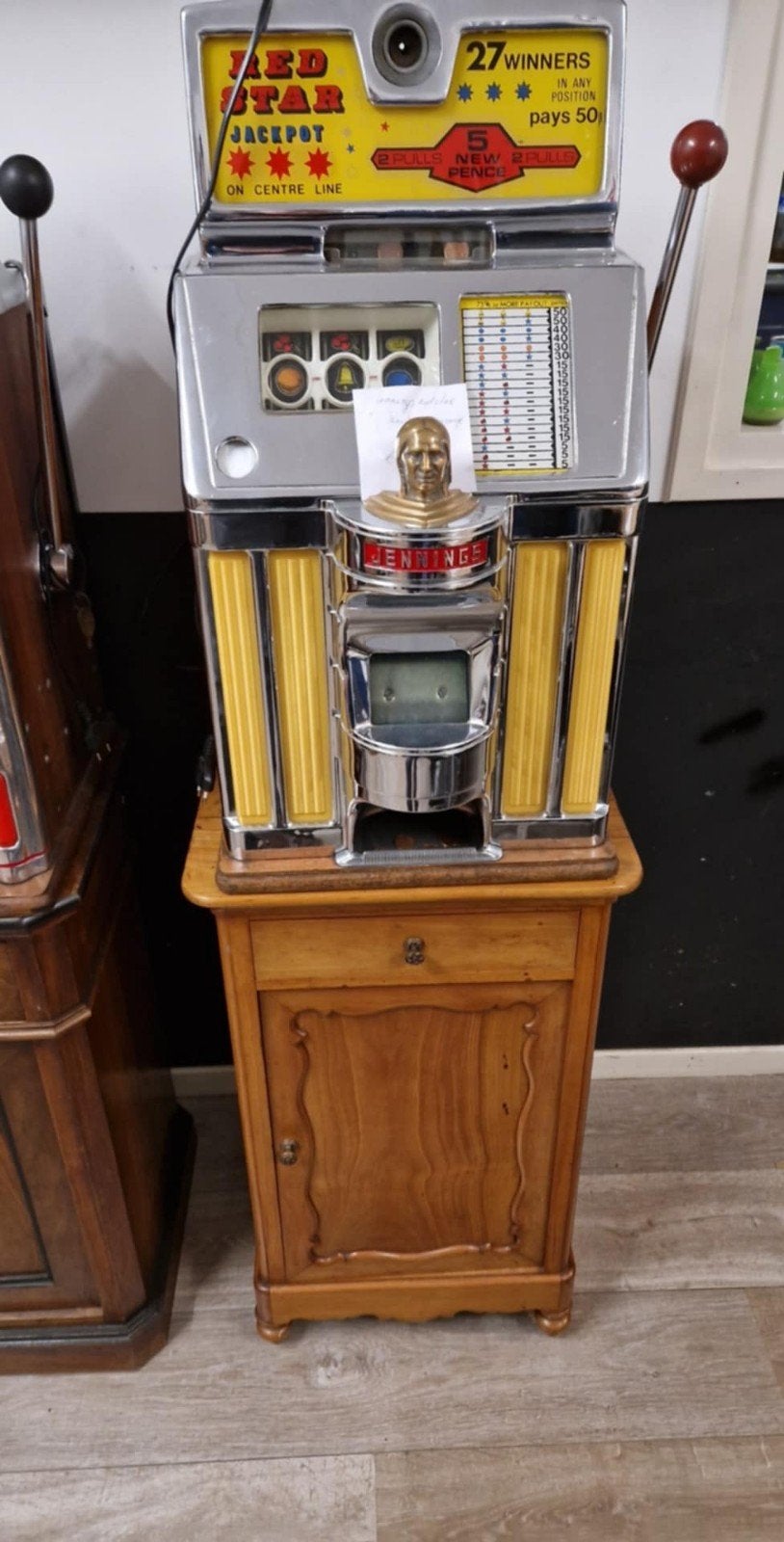 jennings slotmachine gokkast bandiet, Ophalen
