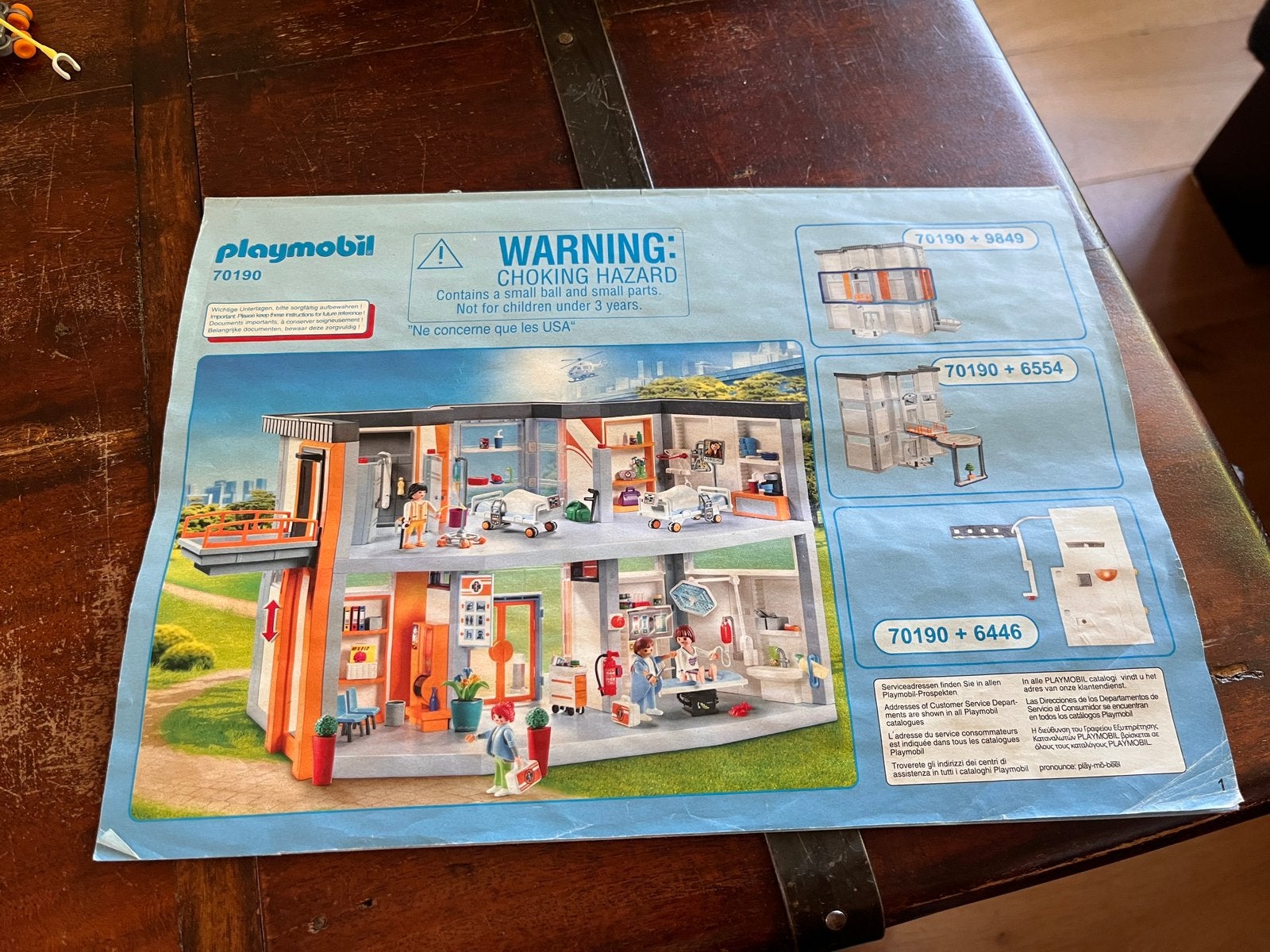 playmobil 70190 ziekenhuis, Kinderen en Baby's, Speelgoed | Playmobil, Gebruikt, Gebouw, Complete set, Ophalen of Verzenden