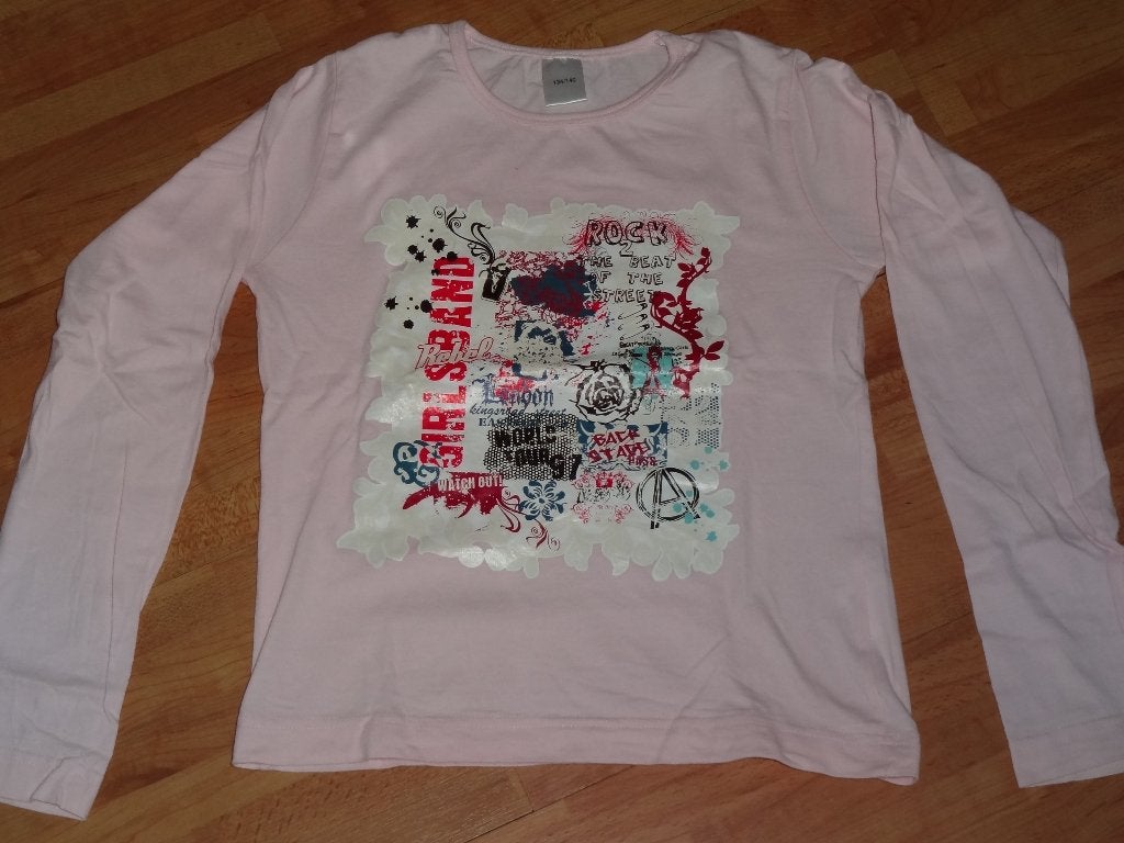 l. roze longsleeve mt 134/140 als nieuw, Kinderen en Baby's, Kinderkleding | Maat 140, Ophalen of Verzenden, Zo goed als nieuw