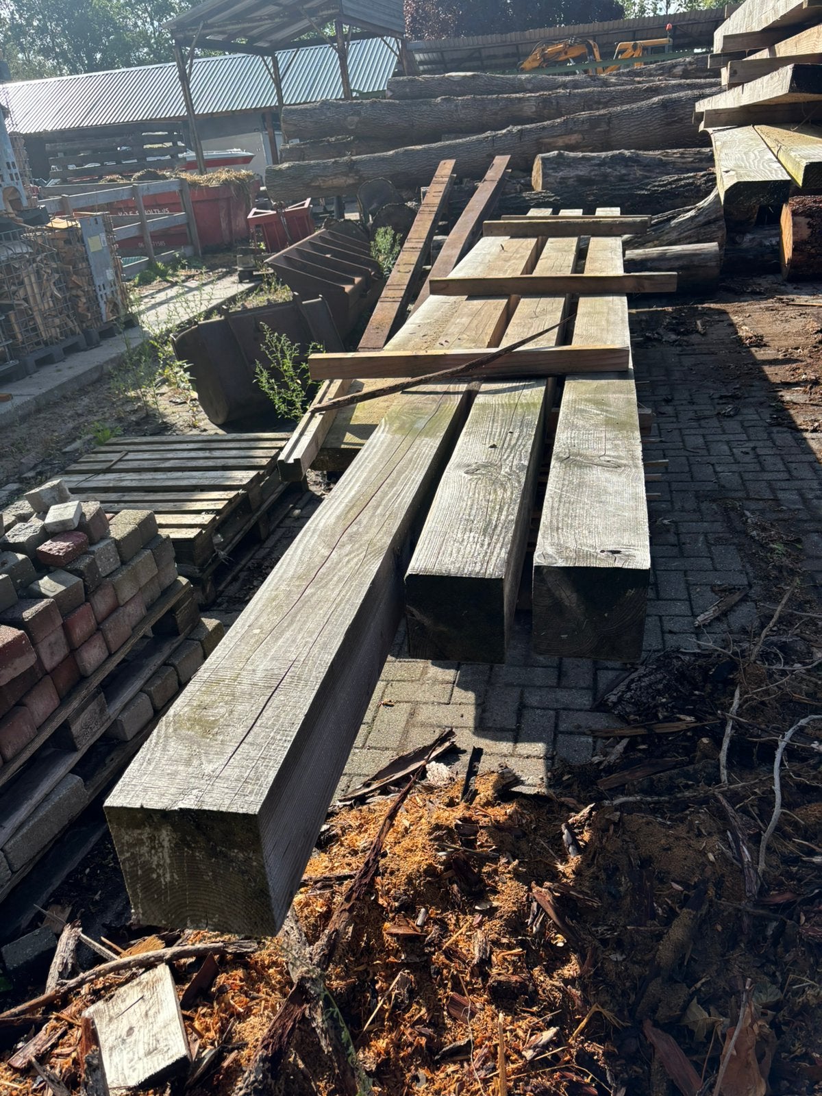 Douglas lariks balken 200/200, Ophalen of Verzenden, Zo goed als nieuw, 250 cm of meer, Balken