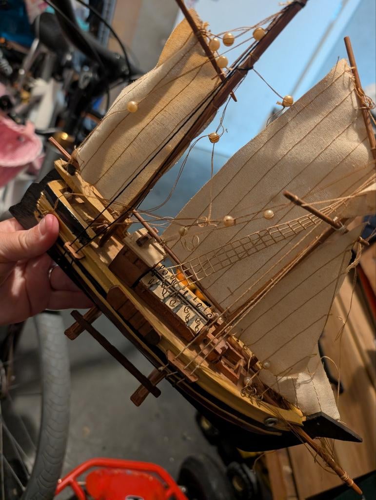 Decoratief Houten Zeilschip Model, Ophalen of Verzenden, Gebruikt, Groter dan 1:32, Overige merken
