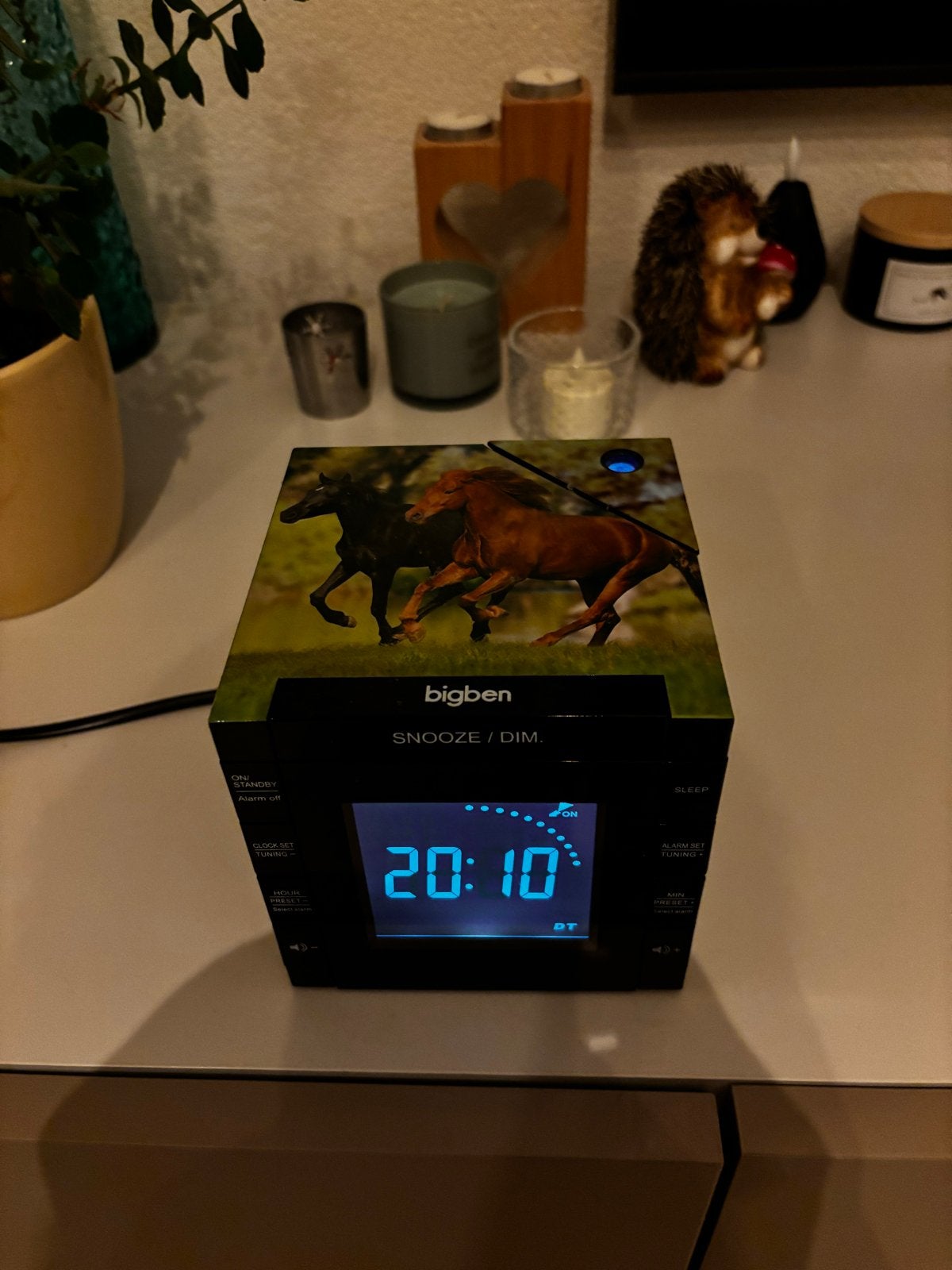 BigBen Wekkerradio Paarden met Tijdprojectie, Ophalen of Verzenden, Gebruikt, Digitaal