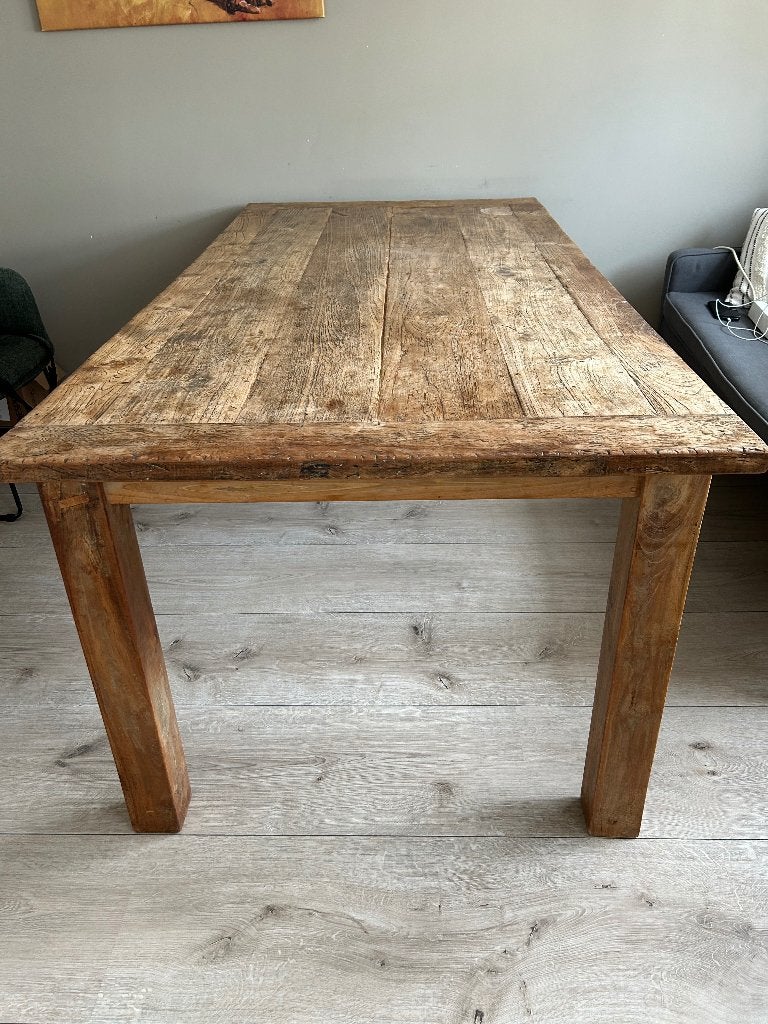 Eettafel, Ophalen, Gebruikt, Eikenhout, 200 cm of meer