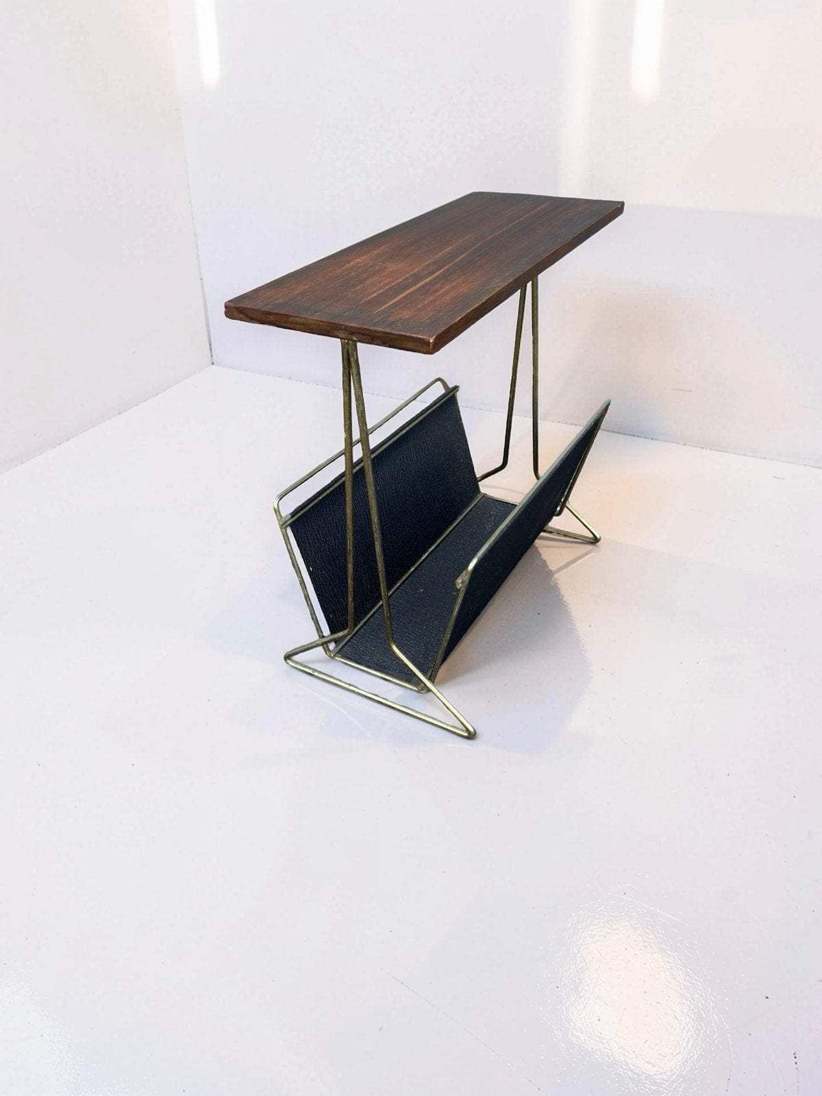 Vintage Bijzettafel met Tijdschriftenrek - Jaren '60, Ophalen, Gebruikt, ., .