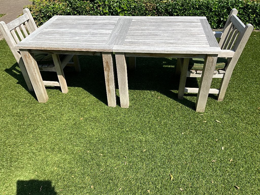 Tuinset, Tuin en Terras, Tuinsets en Loungesets, Gebruikt, Teakhout, Tuinset, Eettafel