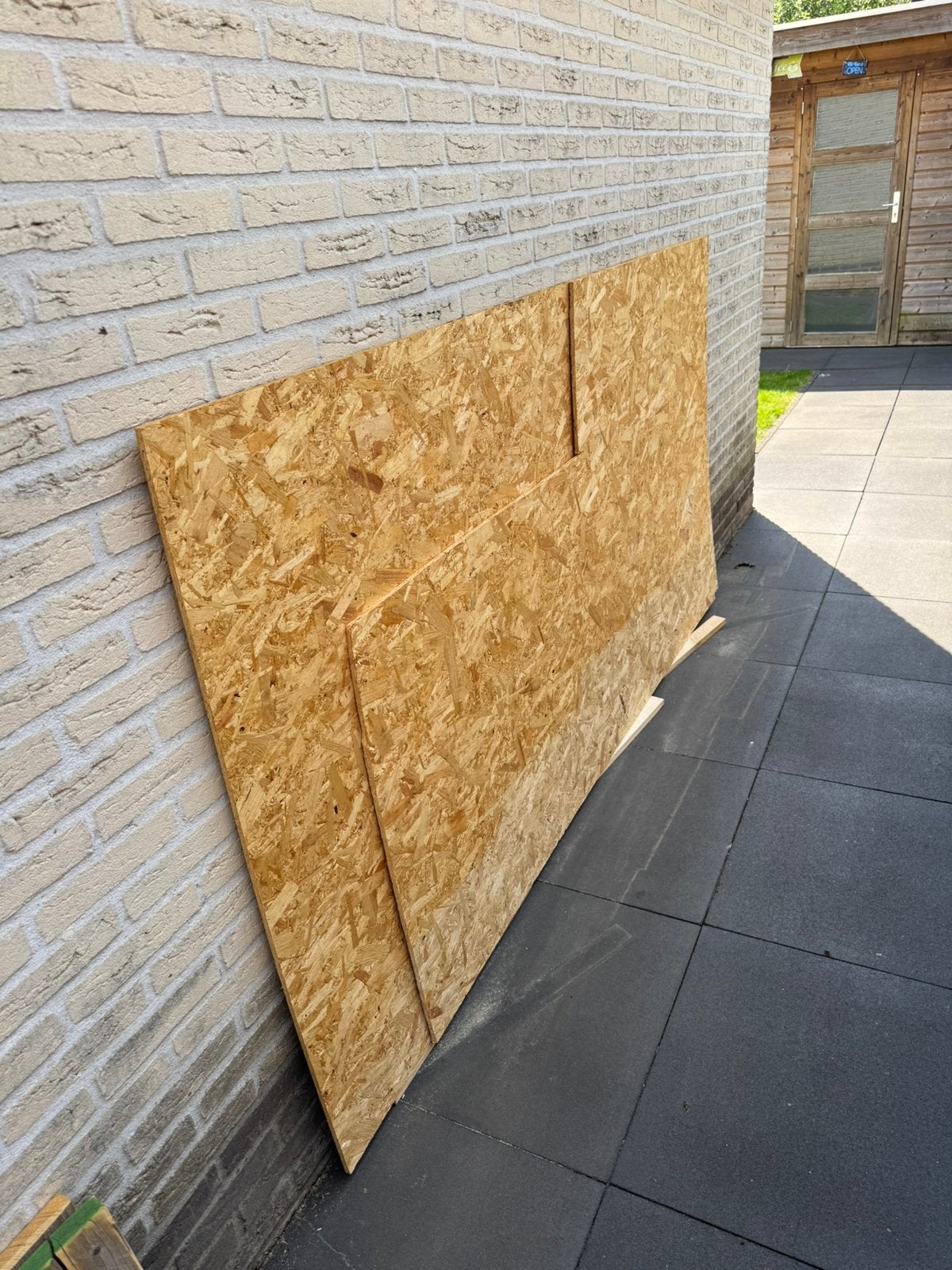 OSB plaat 244x122 en een rest stuk., Doe-het-zelf en Verbouw, Platen en Panelen, Ophalen, Nieuw, Hout