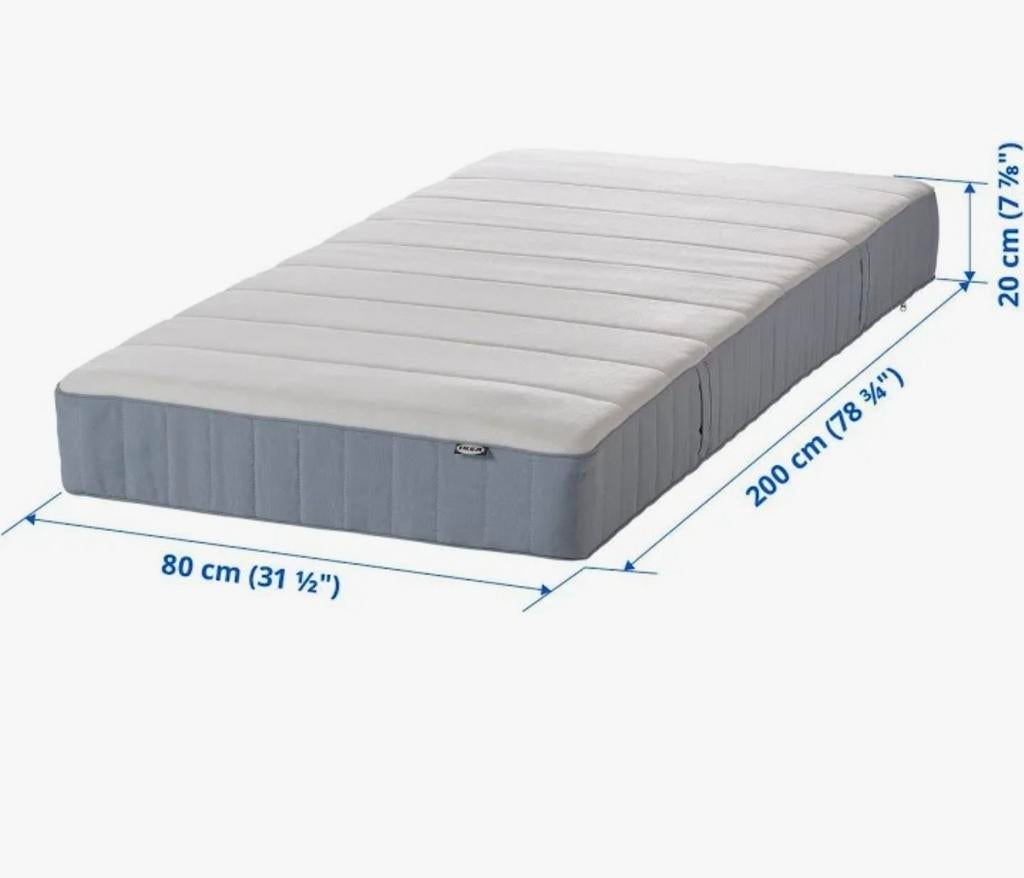 IKEA VESTERÖY Matras - 80x200 cm, zo goed als nieuw, Ophalen