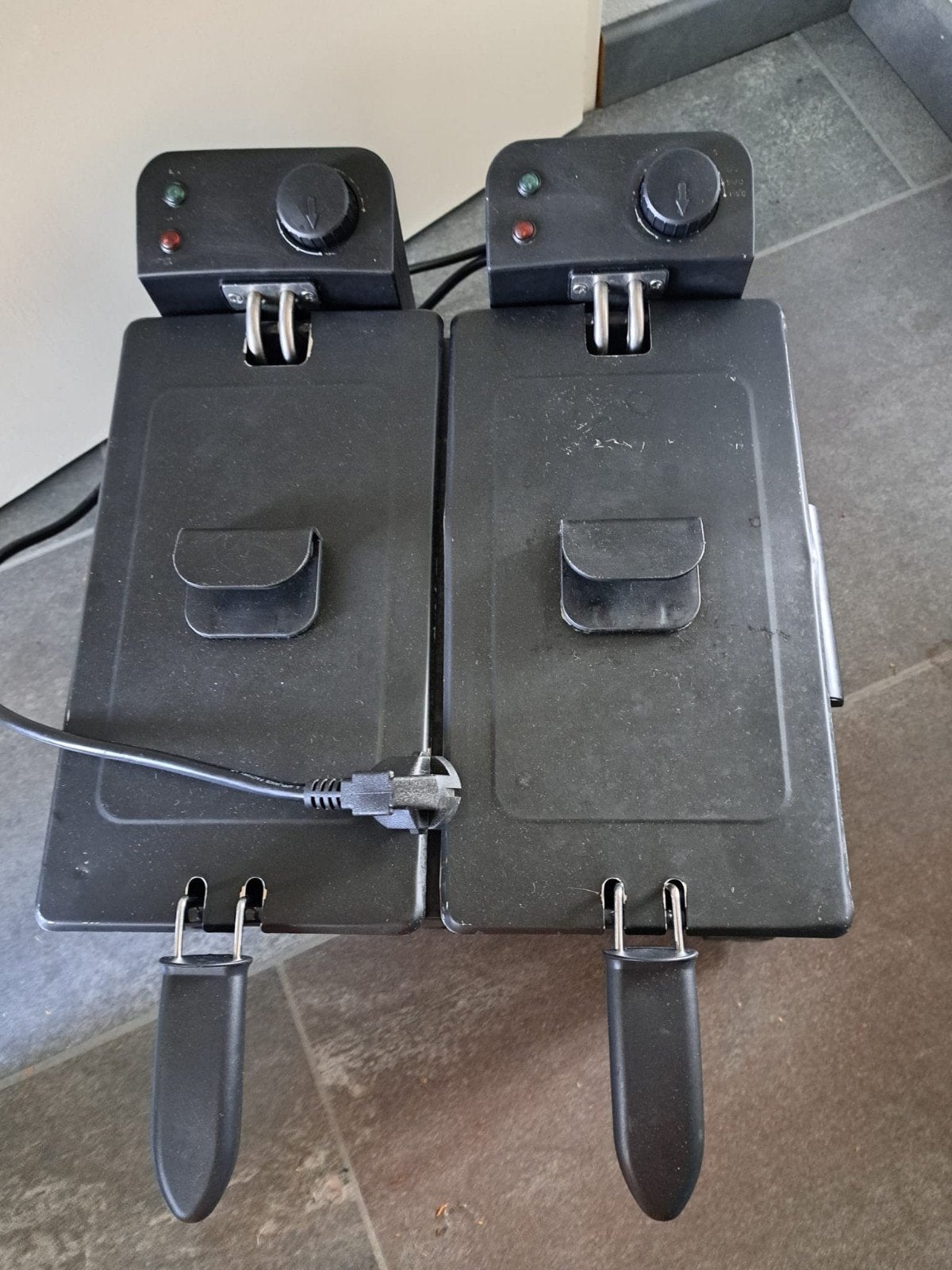 frituurpan dubbele, 4 liter of meer, Ophalen, Gebruikt