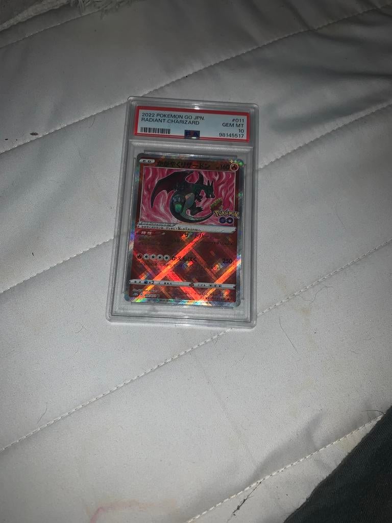Radiant Charizard 2022 Pokemon Go JPN PSA 10, Ophalen of Verzenden, Nieuw, Losse kaart, Foil