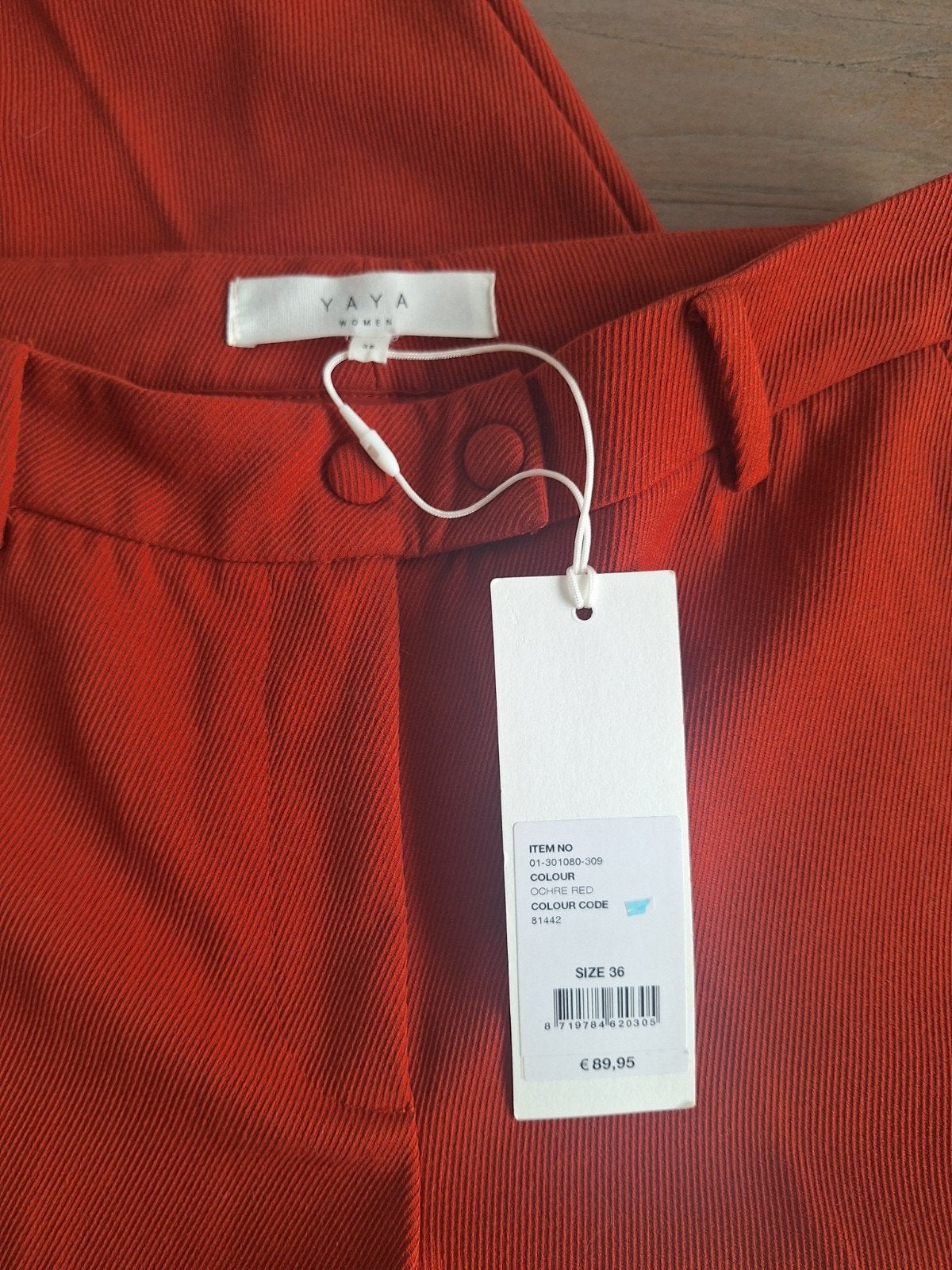 YAYA pantalon/broek rood maat 36 nieuw met kaartje, Nieuw, Ophalen of Verzenden, Maat 36 (S), Lang