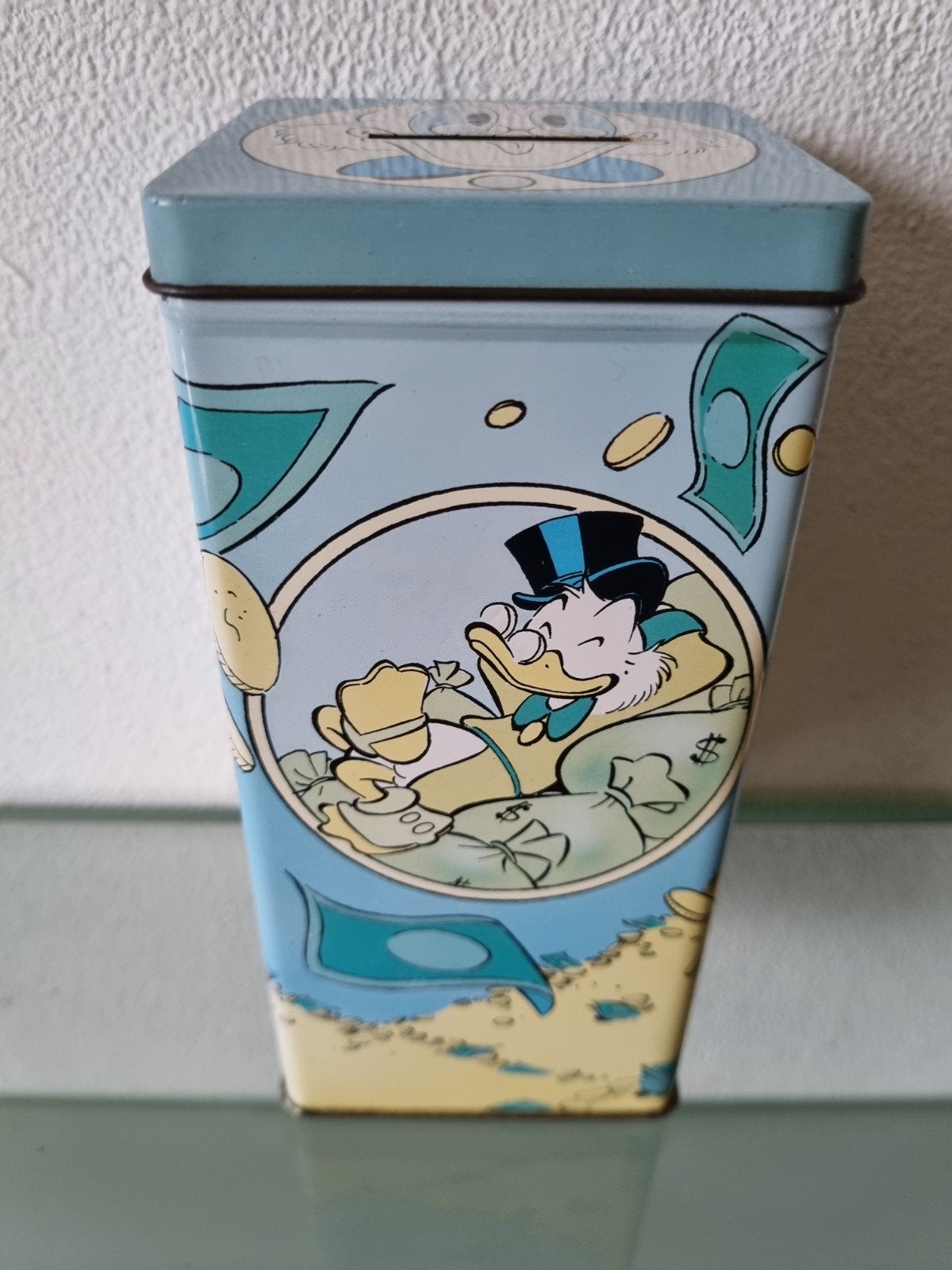 Orig, Disney, SCROOGE MCDUCK SPAARPOT,19cm, Metal, Igst!, Ophalen of Verzenden, Zo goed als nieuw, Jongen of Meisje