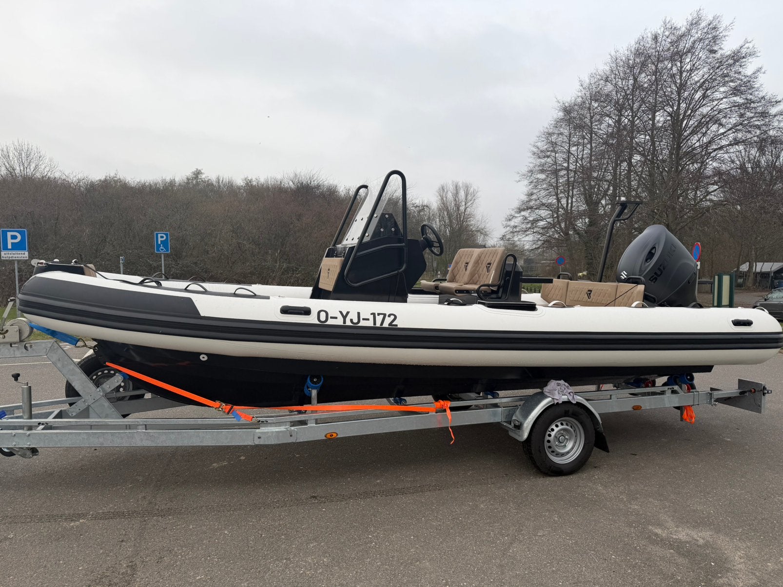RIB rubberboot 150 pk Suzuki aluminium Hypalon 🛥️✅ ️, Watersport en Boten, Rubberboten, Aluminium, Zonnedek, Ophalen of Verzenden