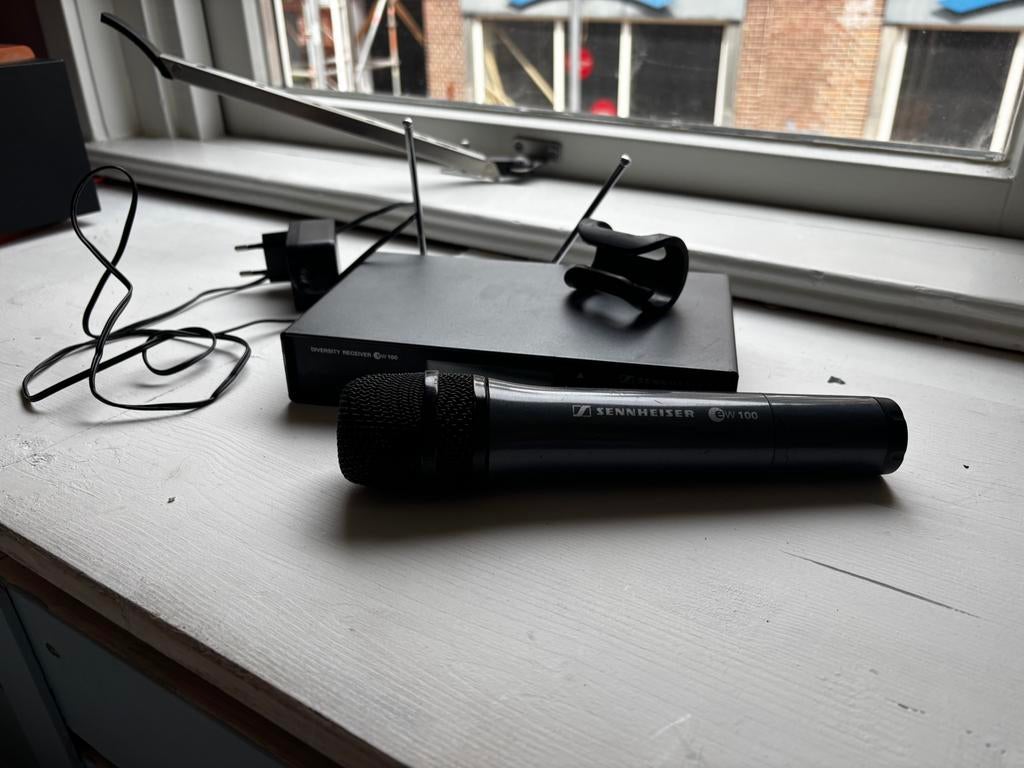 Sennheiser ew100 + Diversity Reciever, Ophalen, Gebruikt, Zangmicrofoon, Draadloos