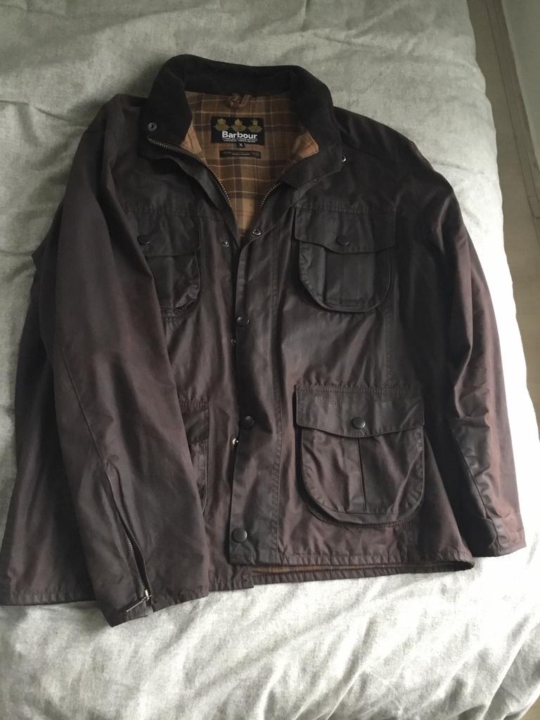 Barbour Waxjas XL brown  €150 -, Ophalen of Verzenden, Zo goed als nieuw, Maat 56/58 (XL), Bruin