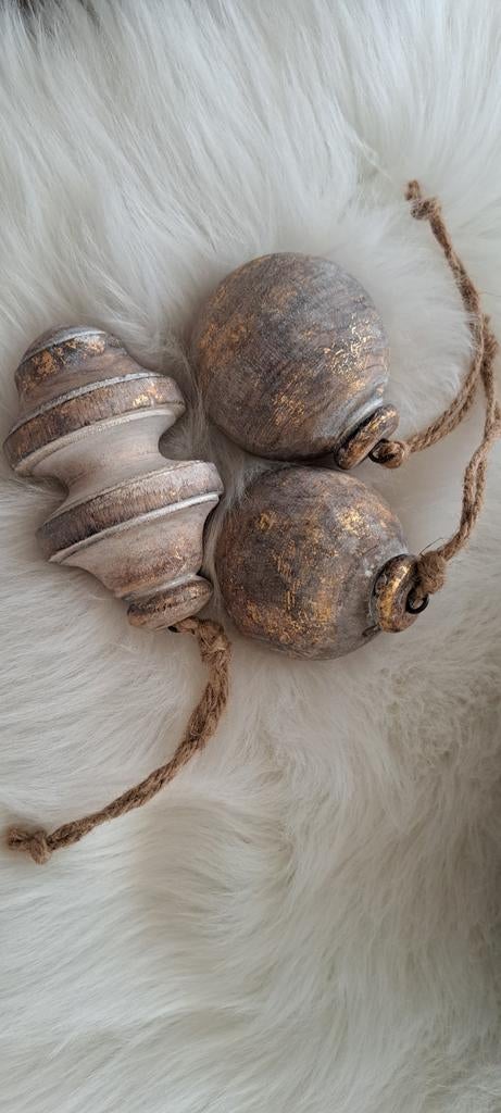 Decoratie ballen en kegel van hout, Huis en Inrichting, Ophalen of Verzenden