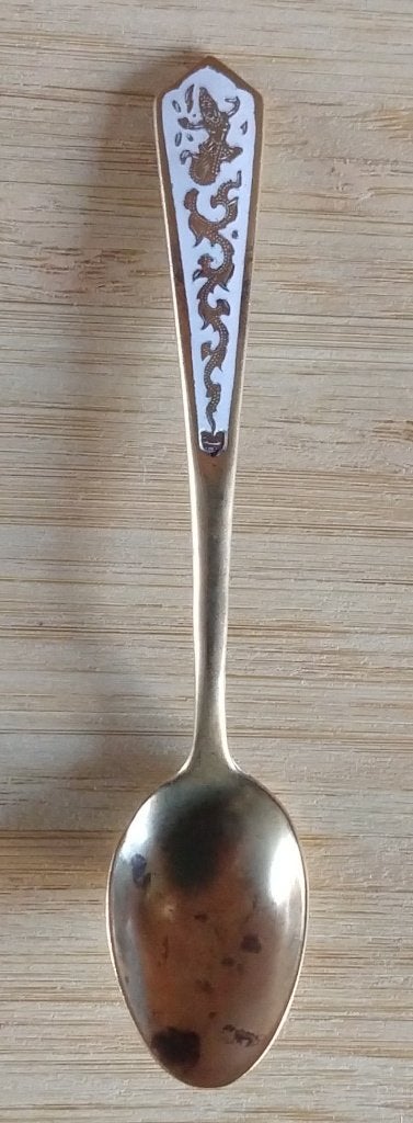 lepeltje Thailand Demitasse wit, volgnr 81, Ophalen of Verzenden