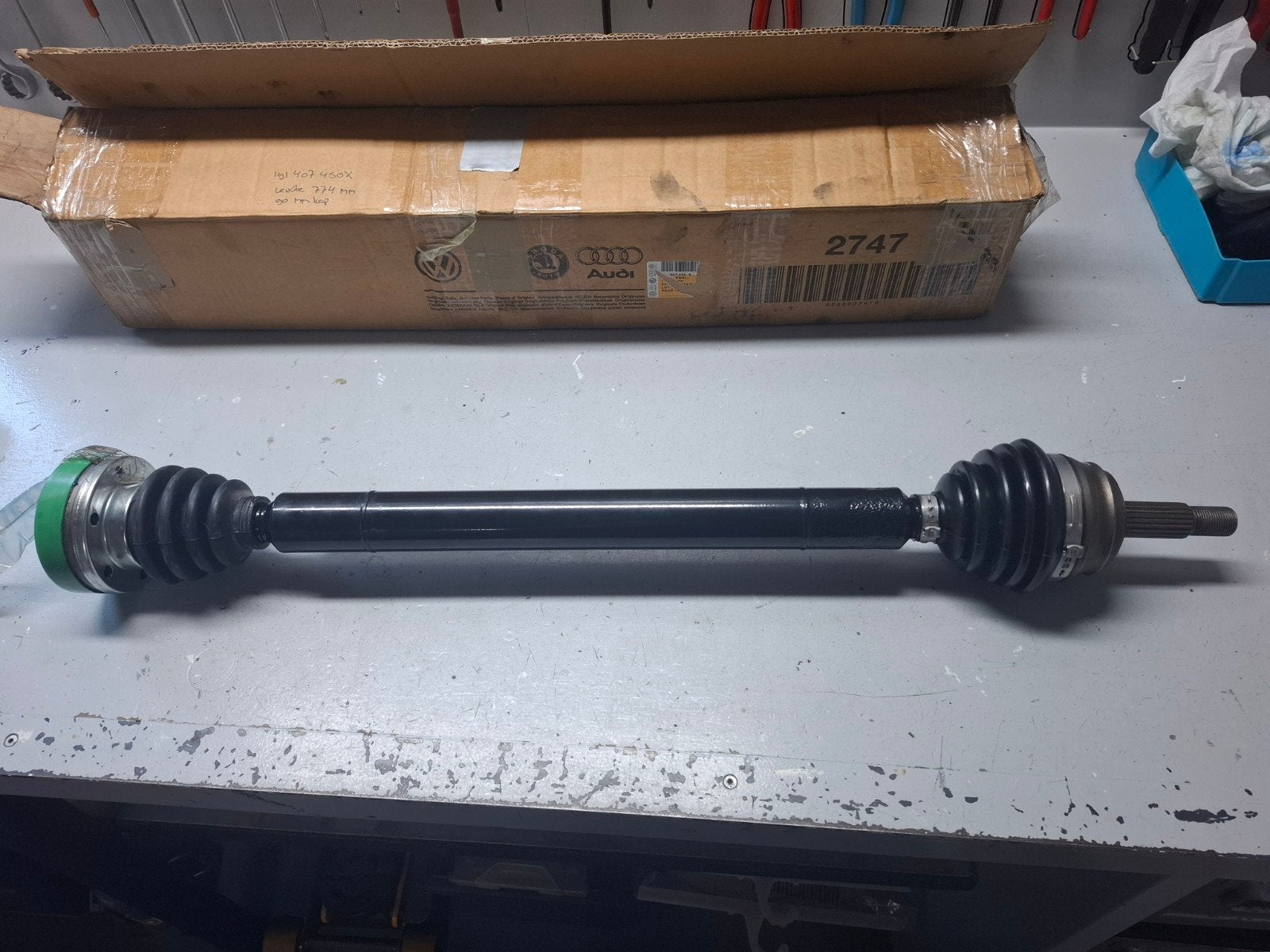 Aandrijfas Golf MK2 Jetta 2 1.6 TD OEM 191 407 450X, Auto-onderdelen, Ophalen of Verzenden