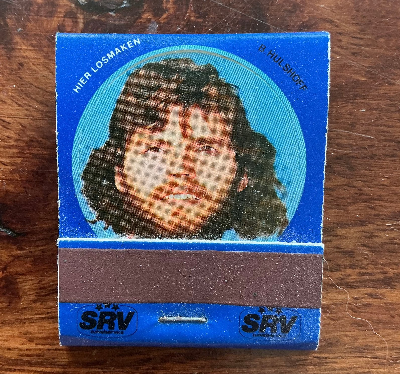 Voetbal Luciferdoosje SRV Nederlands elft. WK 1974 Hulshoff, Ophalen of Verzenden, Luciferdoosjes of -merken