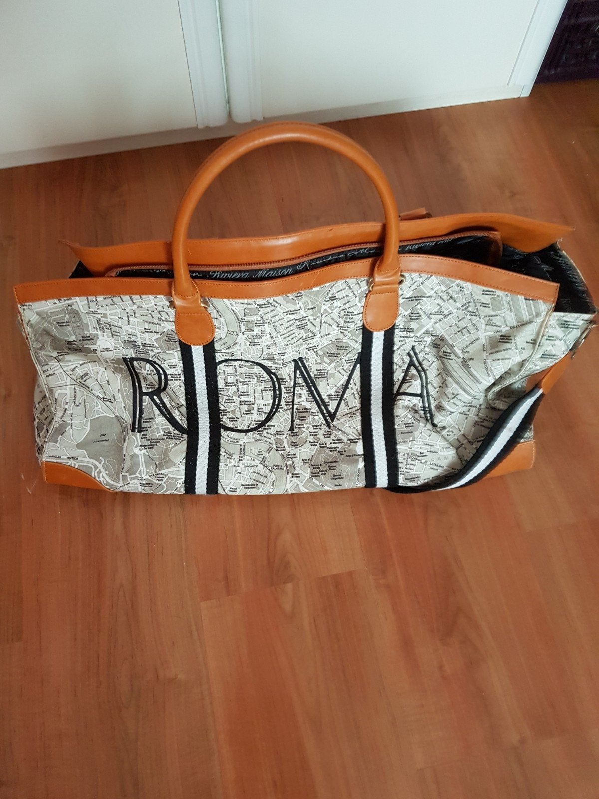 Riviera maison Weekendtas, Ophalen, Zo goed als nieuw, Blauw, 30 cm of meer
