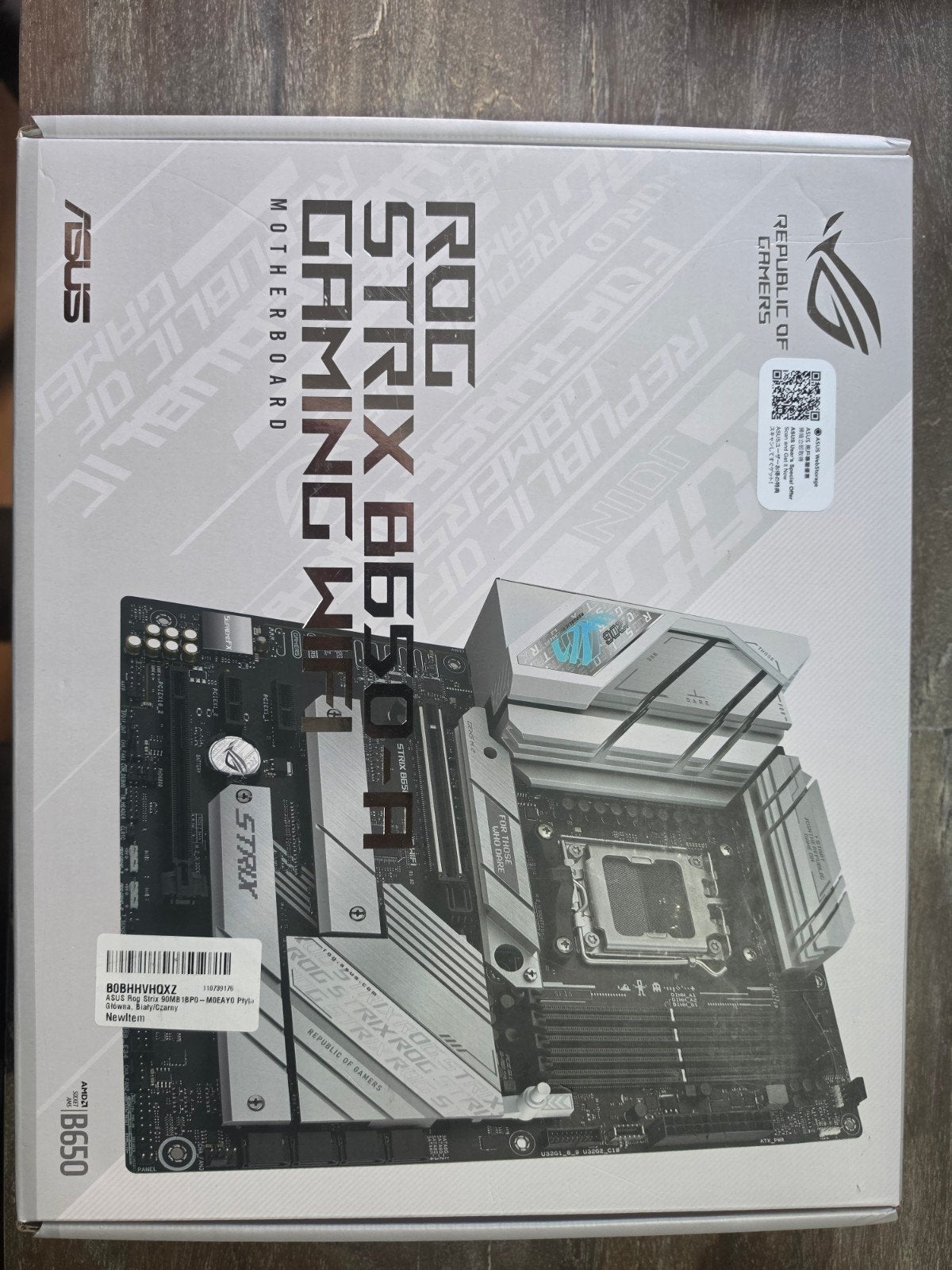 ASUS ROG STRIX B650-A GAMING WIFI Moederbord, Ophalen of Verzenden, Zo goed als nieuw, ATX, DDR5