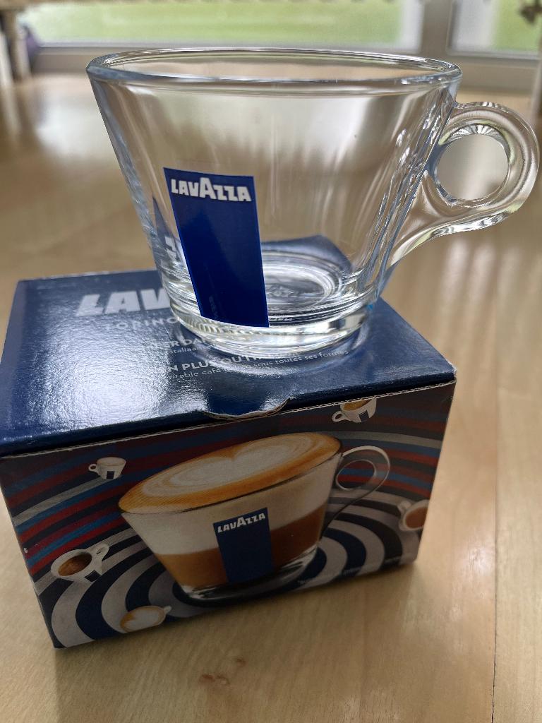 Lavazza glazen koffiekopjes, Nieuw, Ophalen of Verzenden, Glas, Overige stijlen