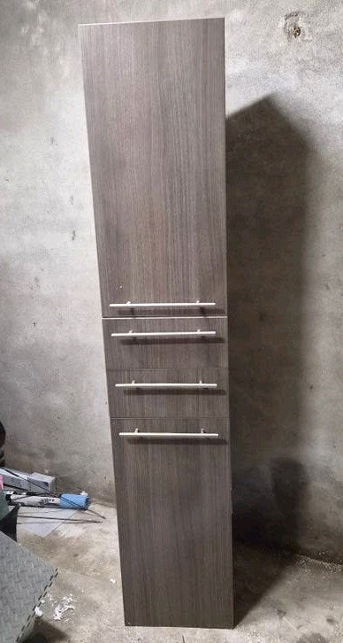 Nog nette badkamerkast met lades en planken, Huis en Inrichting, Ophalen, (Half)hoge kast, Minder dan 50 cm, Zo goed als nieuw