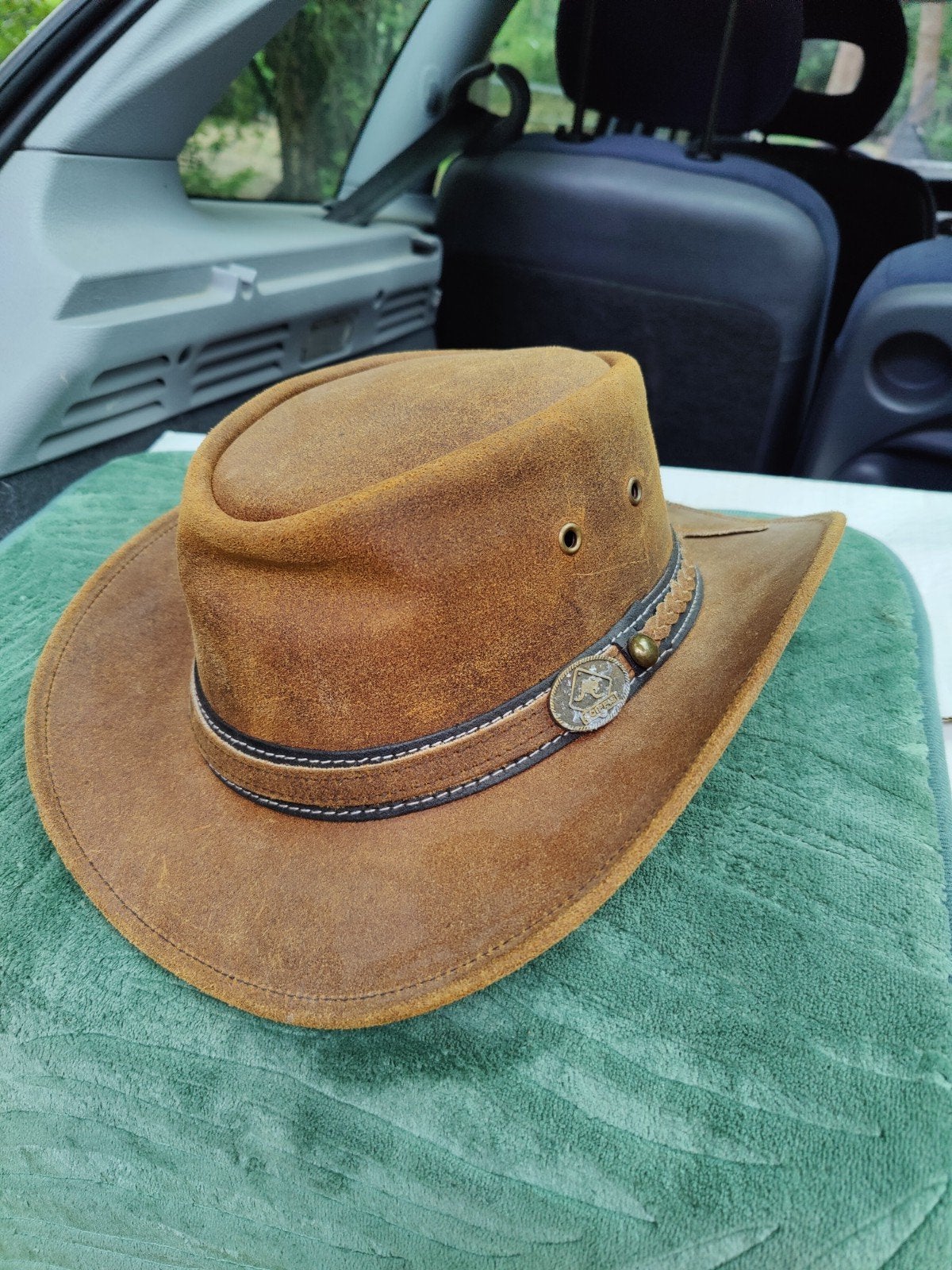 Robuuste leren hoed - Scipiss Australian Adventure Wear, Kleding | Heren, Hoeden en Petten, Ophalen of Verzenden, Zo goed als nieuw