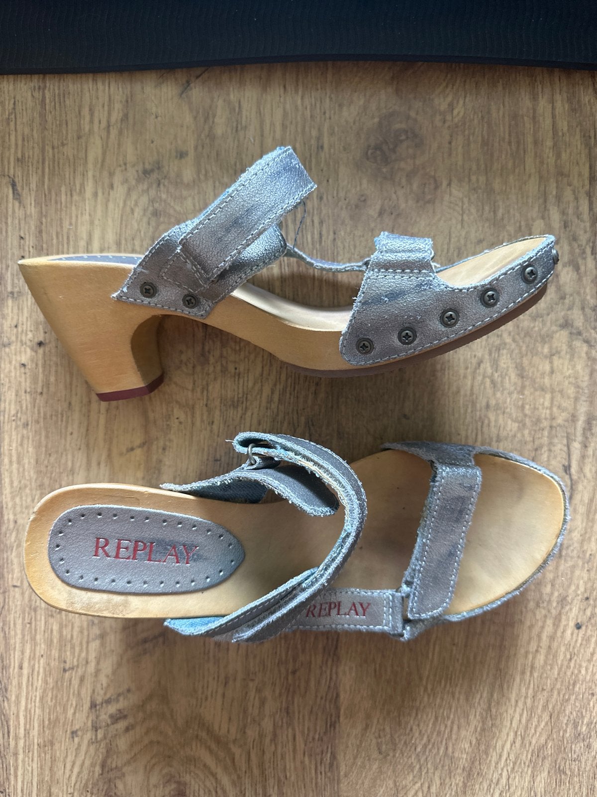 Replay sandalen met hak - maat 39, Overige kleuren, Gedragen, Sandalen of Muiltjes, Ophalen of Verzenden