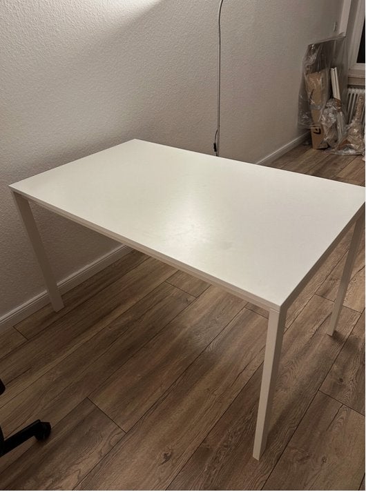 Ikea MELLTORP eettafel computertafel bureau, wit.125x75., Ophalen, 100 tot 150 cm, 50 tot 100 cm, Zo goed als nieuw