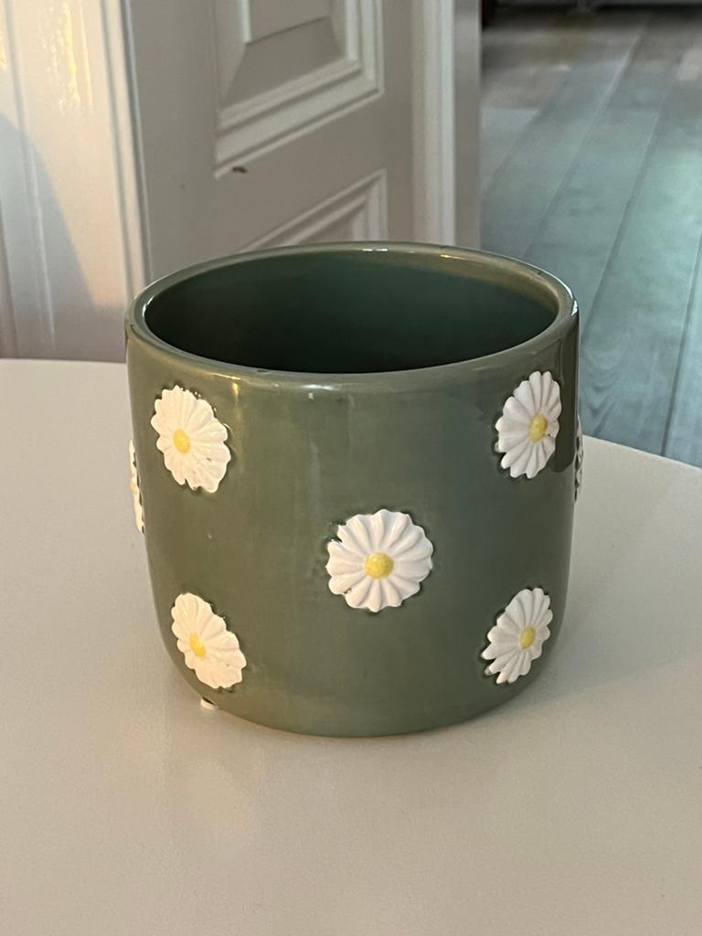 Plantenpot, Rond, Ophalen of Verzenden, Zo goed als nieuw, Aardewerk