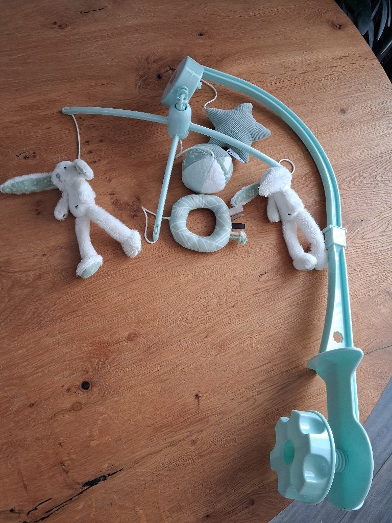 Little dutch muziekmobiel mintgroen, Kinderen en Baby's, Ophalen of Verzenden, Zo goed als nieuw, Mobiel, Met geluid
