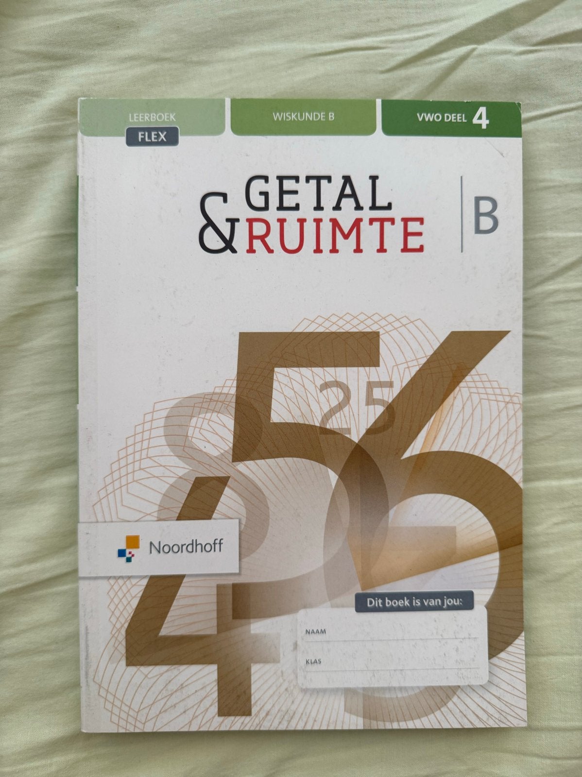 Getal & Ruimte VWO B deel 4 - Wiskunde B leerboek, Ophalen of Verzenden, Zo goed als nieuw, VWO, Wiskunde B