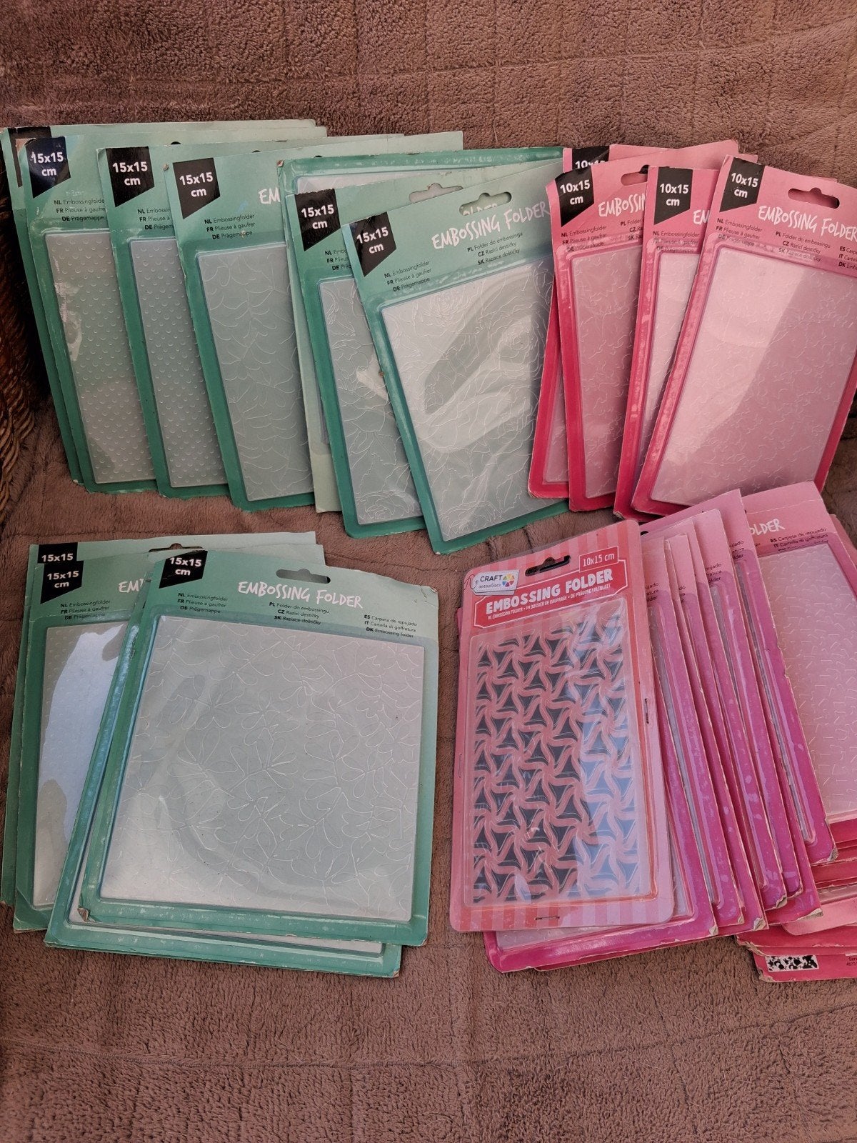 Embossing Folders - Diverse Maten en Patronen, Geschikt voor karton, Nieuw, Meerkleurig, Kunststof