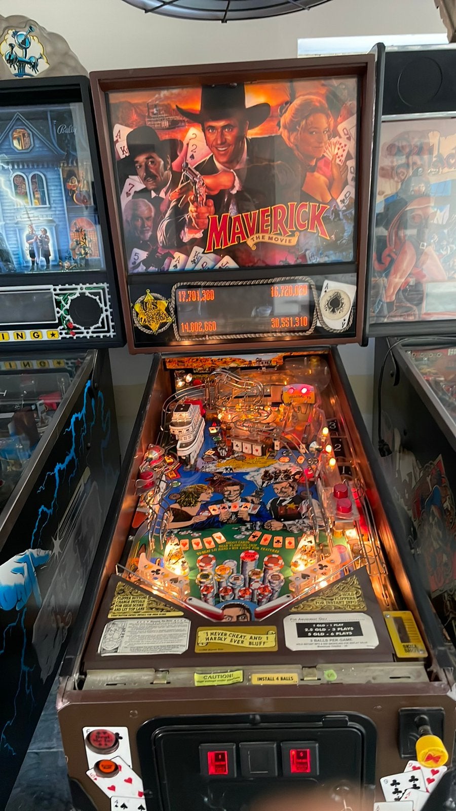 Maverick the movie flipperkast, Verzamelen, Ophalen, Sega, Elektronisch, Zo goed als nieuw