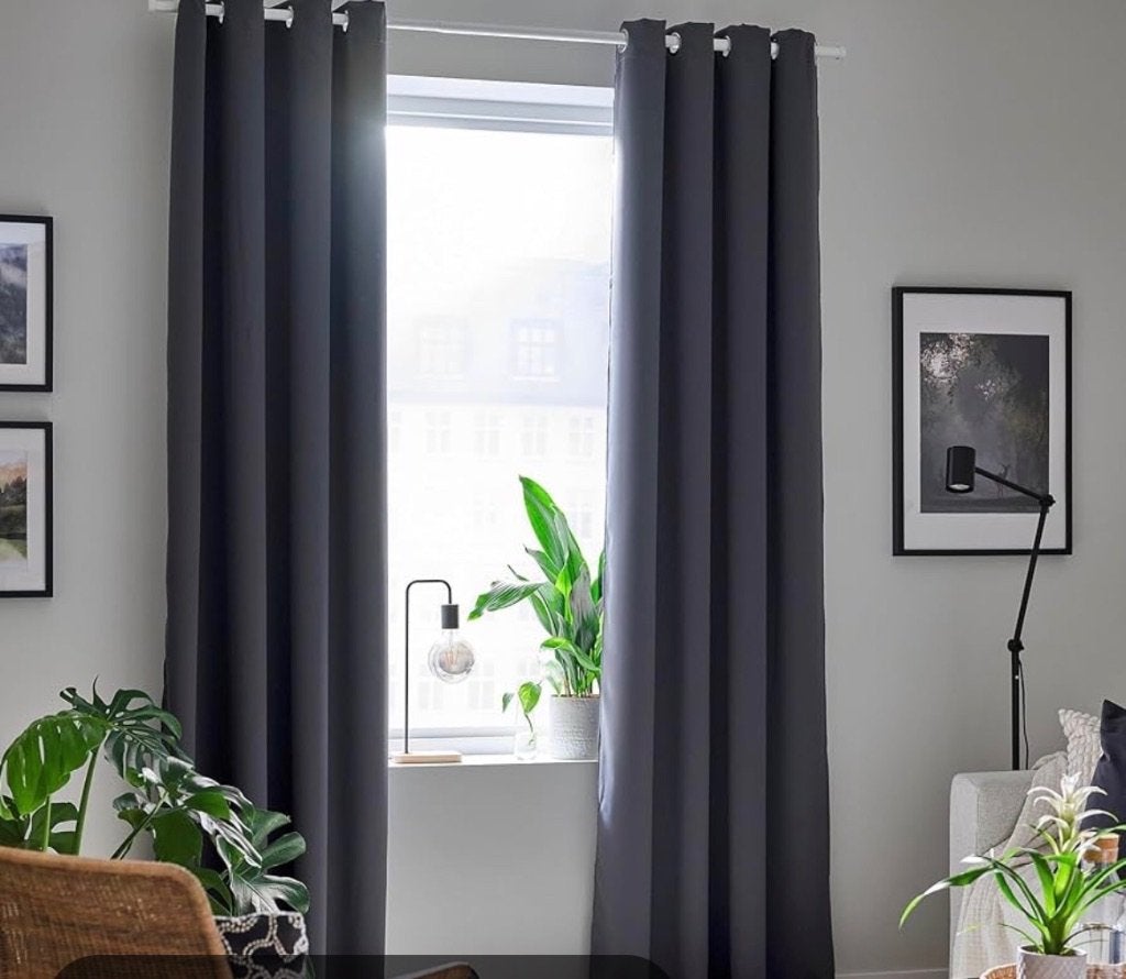 Verduisterende gordijnen IKEA Hilleborg, Huis en Inrichting, 100 tot 150 cm, 200 cm of meer, Ophalen of Verzenden, Zo goed als nieuw