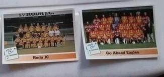 Panini voetbal 95 los te koop teams 344, 350, Ophalen of Verzenden, Zo goed als nieuw, Overige binnenlandse clubs, Poster, Plaatje of Sticker