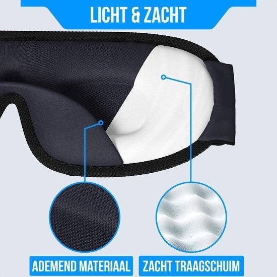 Slaapmasker - 3D Ergonomisch - 100% Verduisterend, Ophalen of Verzenden, Nieuw, Overige typen