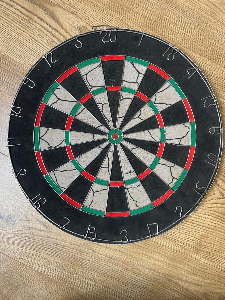 Dartbord dubbelzijdig, Sport en Fitness, Ophalen, Gebruikt, Dartbord
