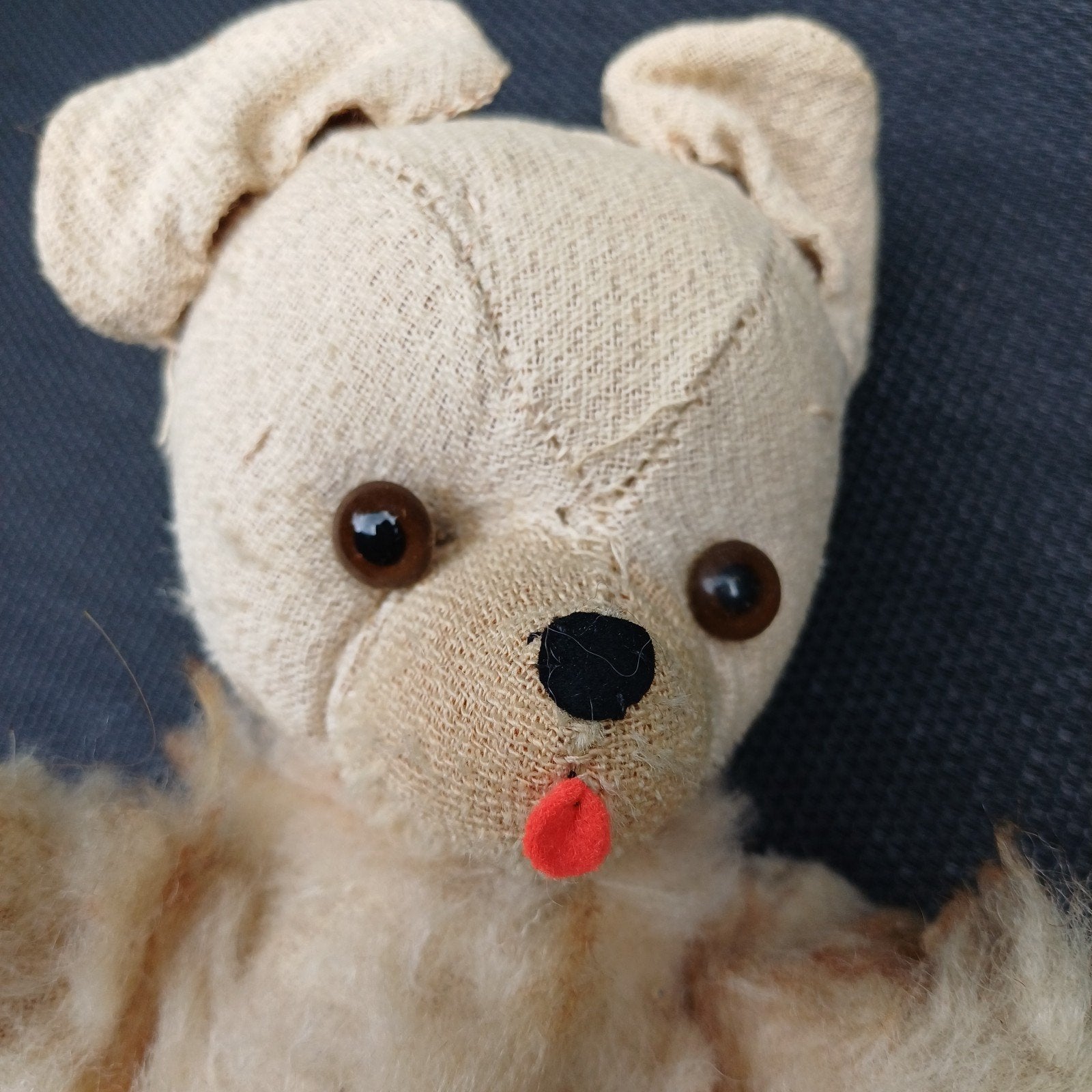 Antiek frans muziek beertje, Verzamelen, Beren en Cherished Teddies, Ophalen of Verzenden, Gebruikt, Stoffen beer, Overige merken
