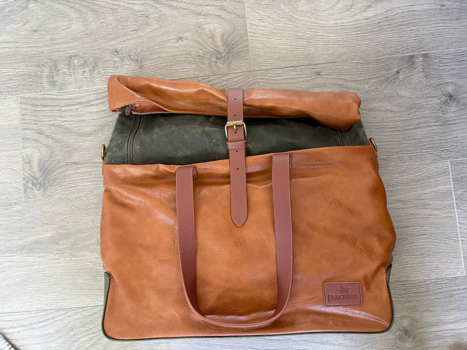 Cognac Leren Laptoptas - Rugzak & Schoudertas (Nieuw), Overige merken, 40 cm of meer, Nieuw, Ophalen of Verzenden