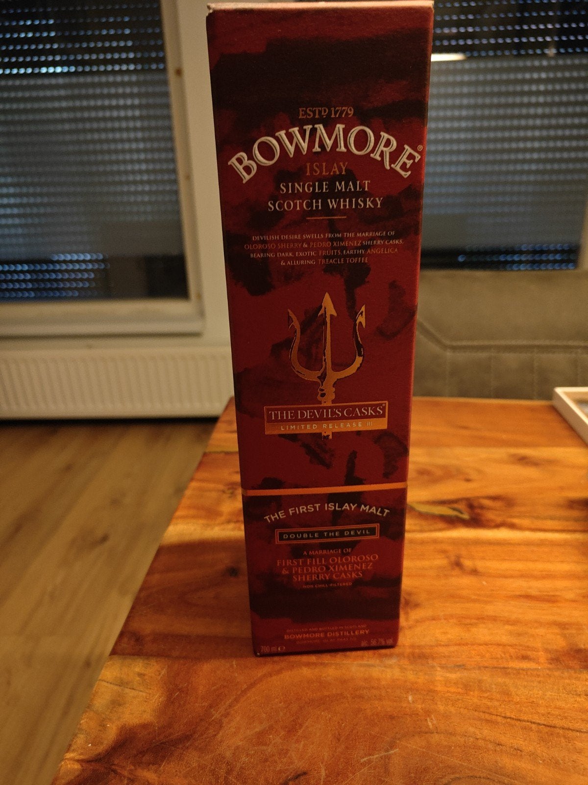 Bowmore The Devil's Casks III lege fles met doos, Verzamelen, Ophalen of Verzenden, Gebruikt