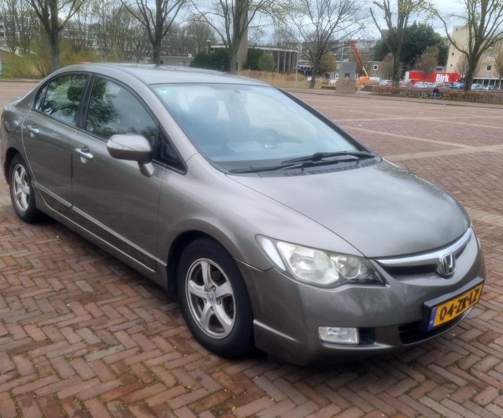 Honda Civic 1.3 Vtec Hybrid 4DR C-tr. 2008 Grijs met Airco, Navigatiesysteem, 22 km/l, Sedan, 1339 cc