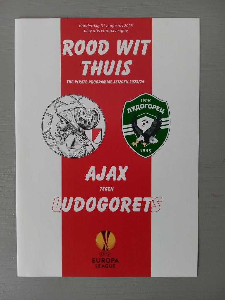 Pirate progr Ajax - Ludogorets 2023/24 Europa League, Ophalen of Verzenden, Zo goed als nieuw, Ajax