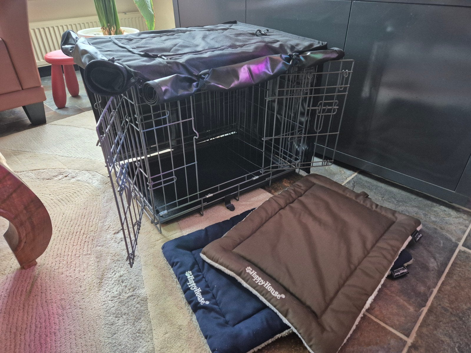 Hondenbench Adori SAFETY+, verkleiner, hoes en 2 kleden, Ophalen, Nieuw