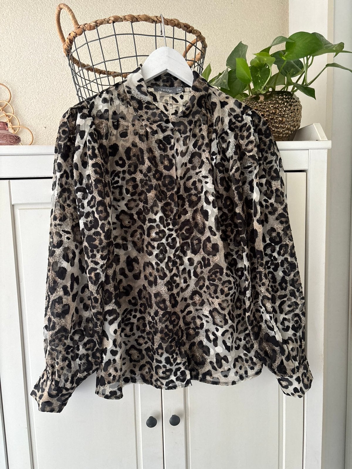 Geisha blouse maat 36, Ophalen of Verzenden, Zo goed als nieuw, Maat 36 (S), Bruin
