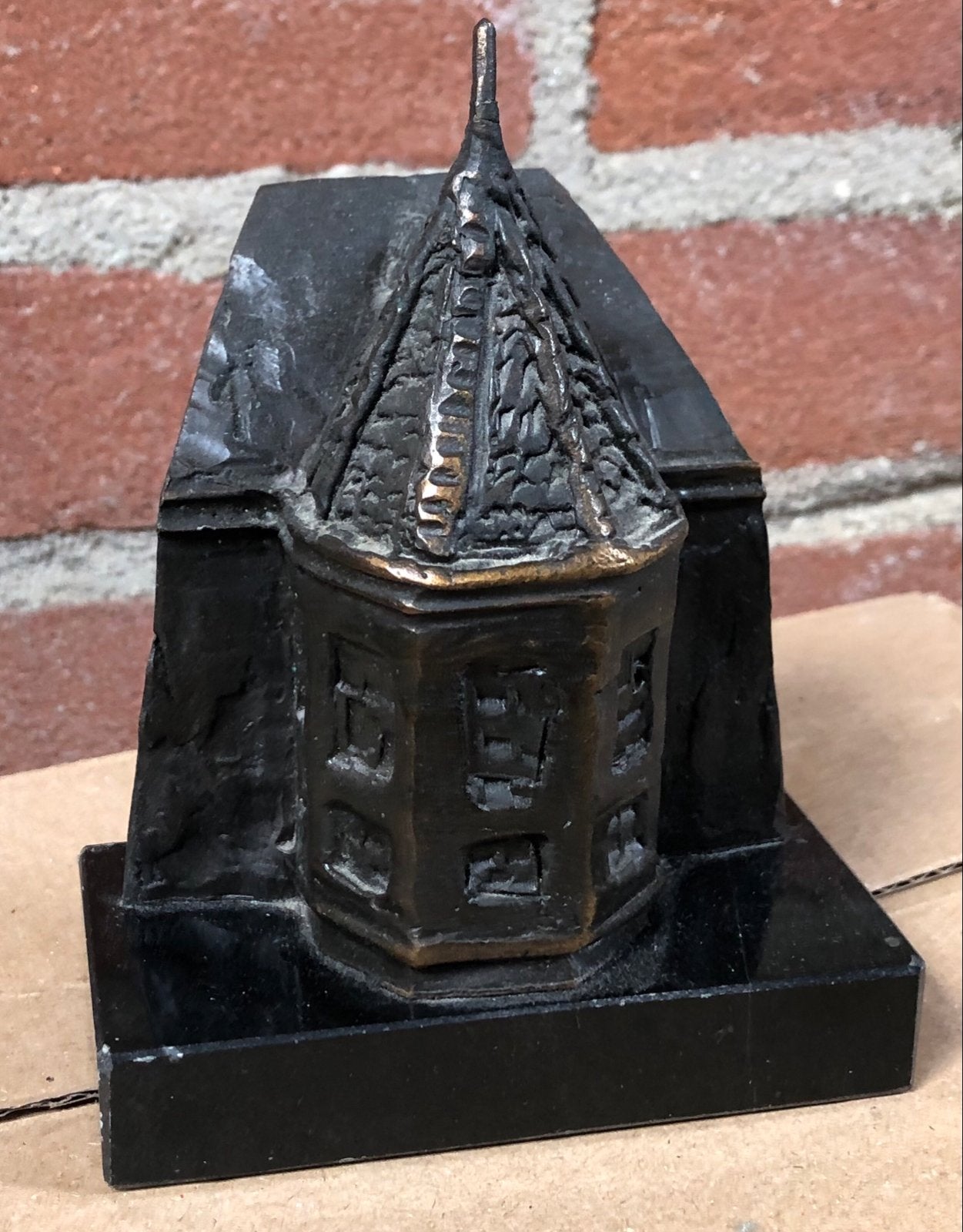 Bronzen sculptuur op marmeren sokkel, Minder dan 20 cm, Ophalen of Verzenden, Brons, Op sokkel